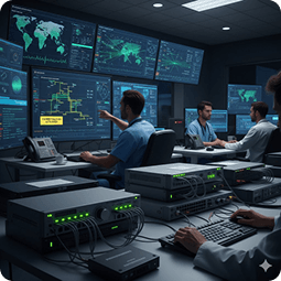 Critical Operations Critical operations control room with real-time monitoring - SIMPL